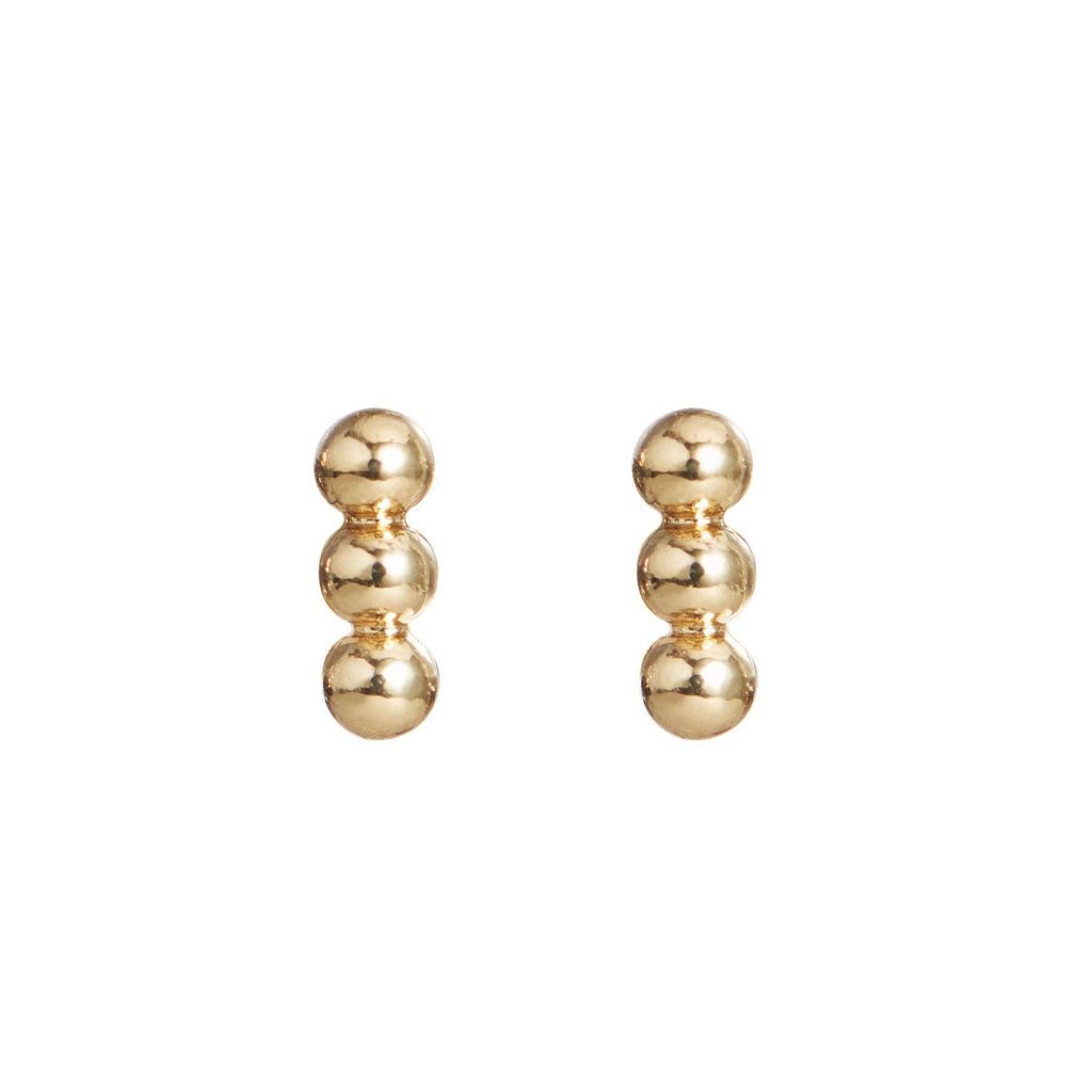 Gold Chloe Bar Studs