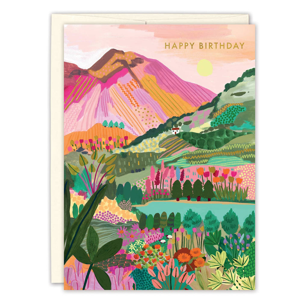 Rainbow Mountain Birthday Card