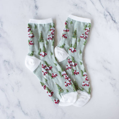 Christmas Village Casual Socks