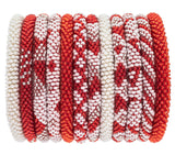 Roll-On® Bracelet Red and White - Set of 12