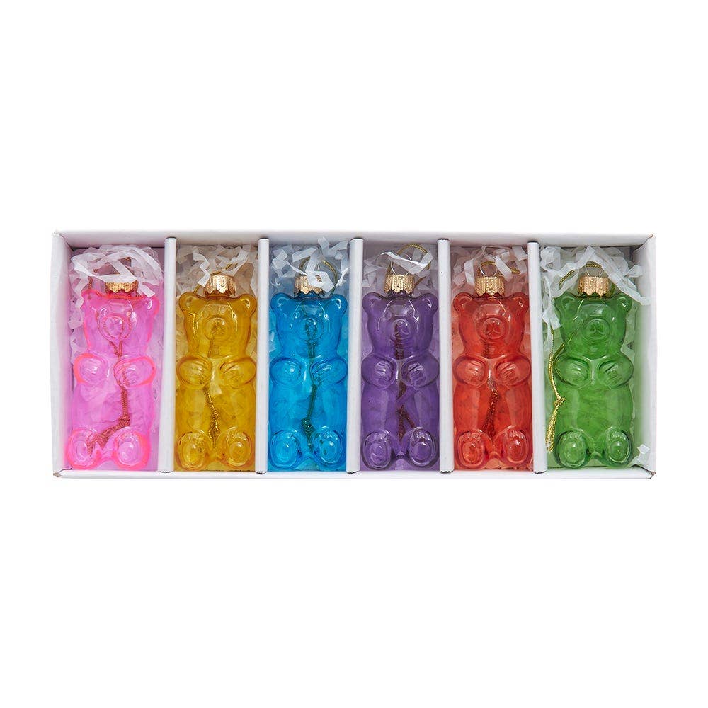 Gummy Bear Glass Ornament Set