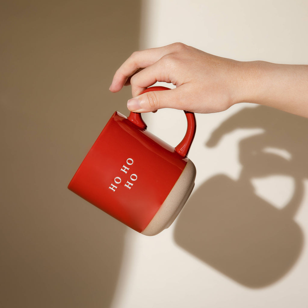 Ho Ho Ho Red Stoneware Coffee Mug