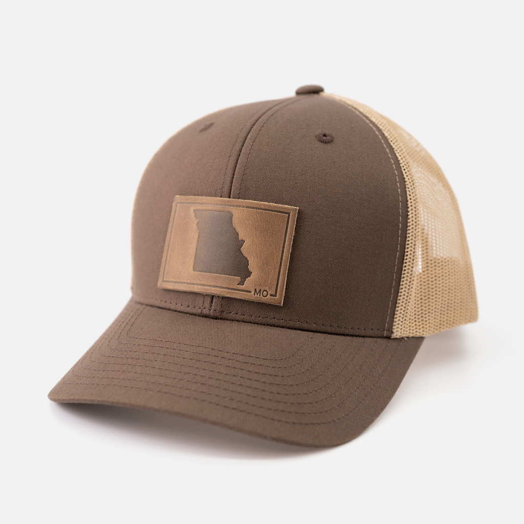 Missouri Leather Patch Trucker Hat