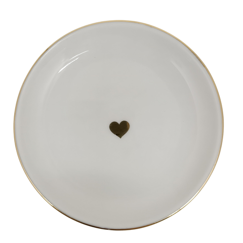 Gold Heart Jewelry Dish