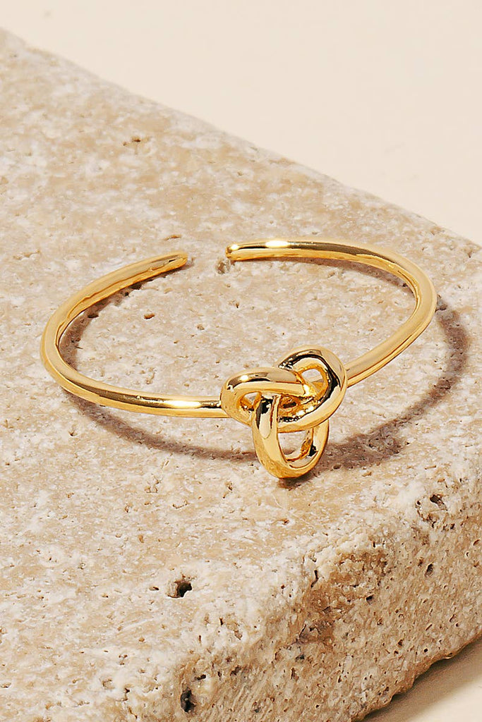 Dainty Metallic Knot Band Ring