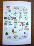 Springfield City Map Postcard