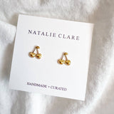 Gold Cherry Studs