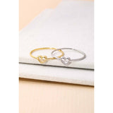 Dainty Open Heart Shape Fashion Ring