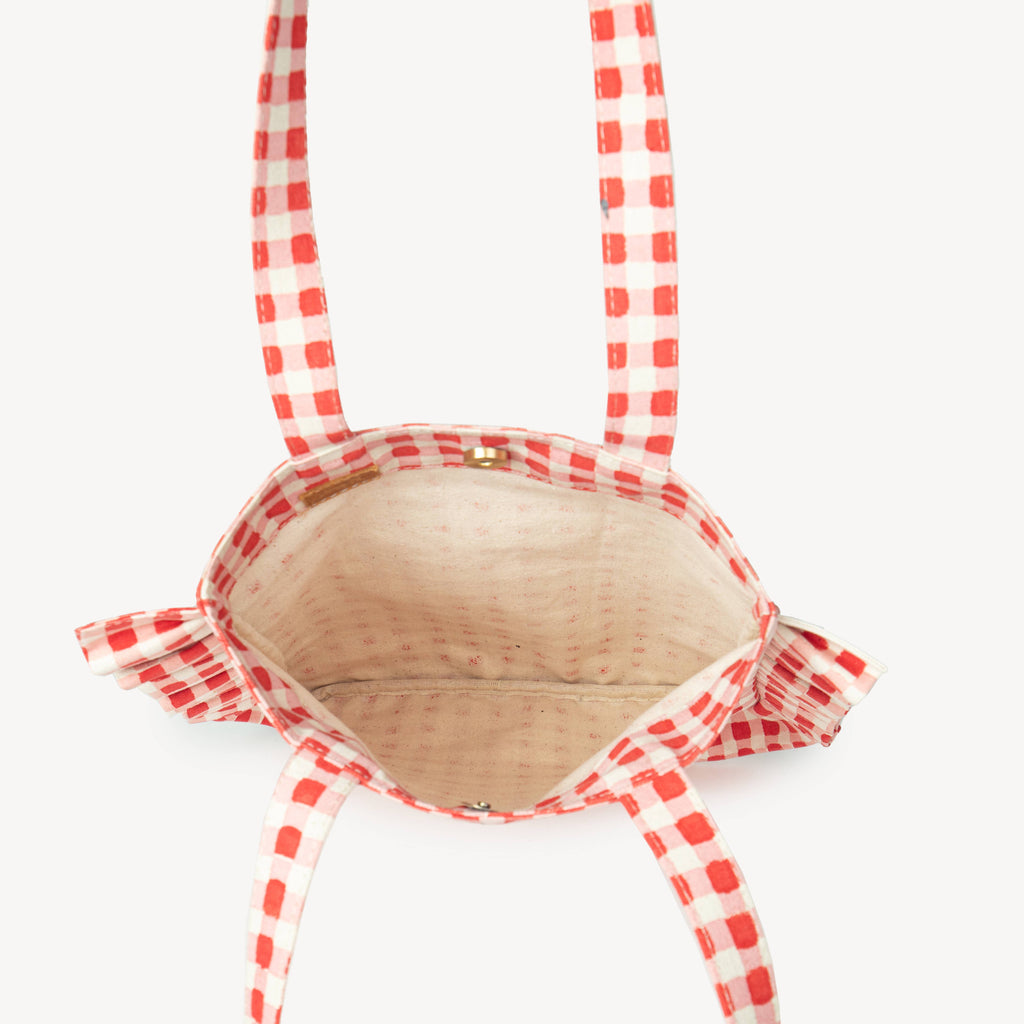 Momo Tote - Tomato Gingham