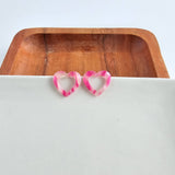 Sweet Heart Studs - Pink Punch