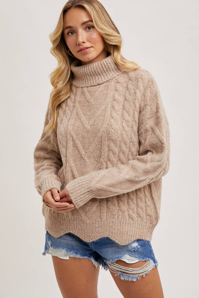 Tiana Scallop Hem Sweater