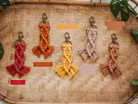 Macrame Fringe Keychains